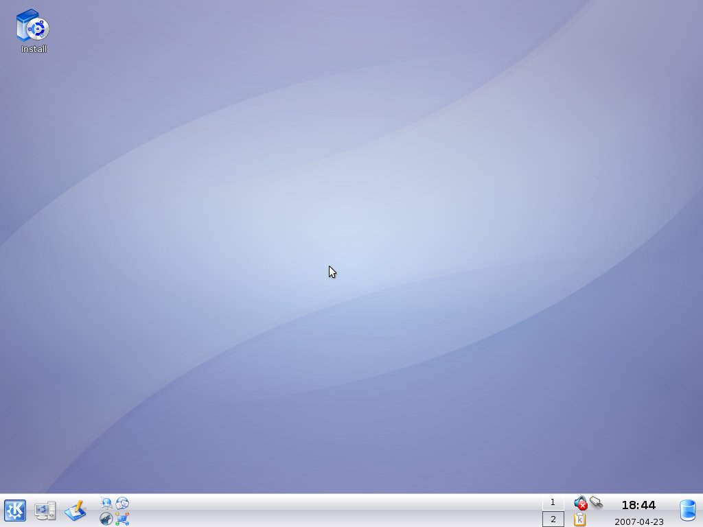 Il desktop di Kubuntu 7.04 Feisty Fawn